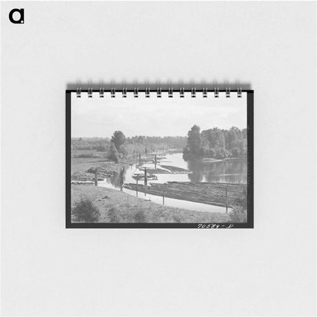 アートメモ帳-Log Raft in Columbia River
 - ラッセル リー Memo.