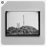 アートパネル-Piles of Logs, Laurel, Mississippi
 - ラッセル リー Canvas.