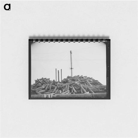 アートメモ帳-Piles of Logs, Laurel, Mississippi
 - ラッセル リー Memo.