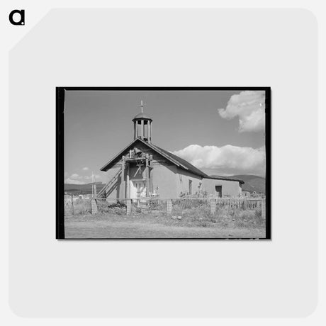 アートポストカード-Catholic Church at Llano de San Juan
 - ラッセル リー Postcard.