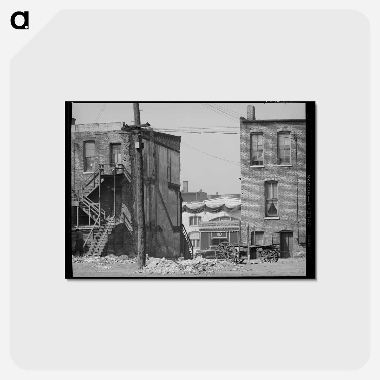 アートポストカード-Chicago Apartment and Funeral Parlor
 - ラッセル リー Postcard.