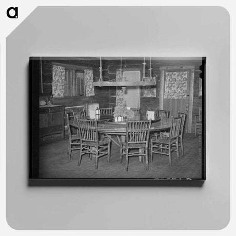 アートパネル-Revolving Table, Navajo Lodge
 - ラッセル リー Canvas.