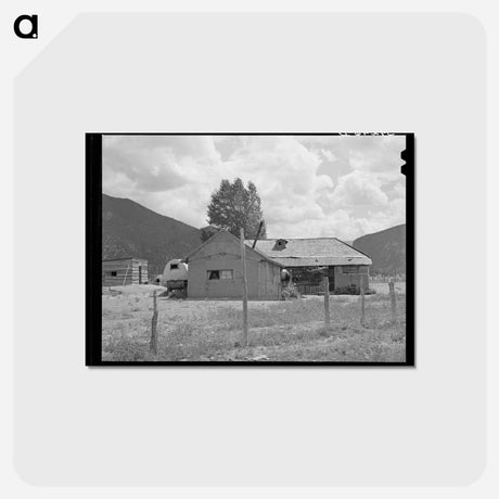 アートポストカード-Spanish-American Farmhouse
 - ラッセル リー Postcard.