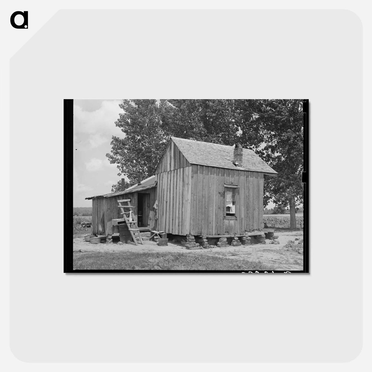 アートポストカード-Home of Small Farm Owner
 - ラッセル リー Postcard.