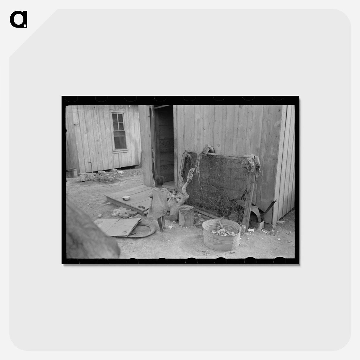 アートポストカード-Back of Dwelling, San Antonio
 - ラッセル リー Postcard.