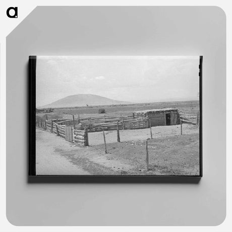 アートパネル-Corral and Horse Barn
 - ラッセル リー Canvas.
