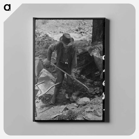 アートパネル-Gold Prospector at Pinos Altos
 - ラッセル リー Canvas.