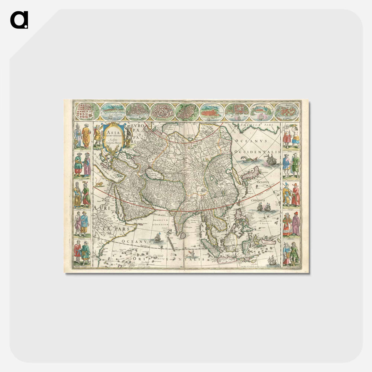 アートポストカード-Asia noviter delineata
 - ボストン公共図書館 Postcard.