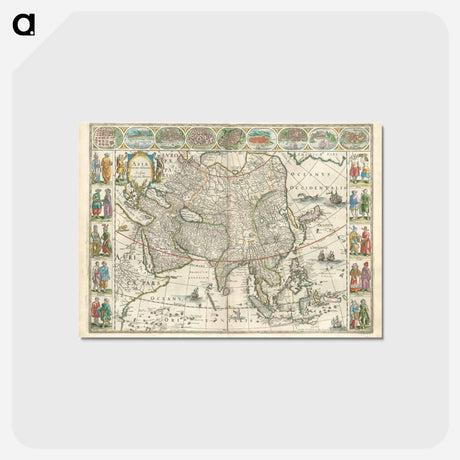 アートポストカード-Asia noviter delineata
 - ボストン公共図書館 Postcard.