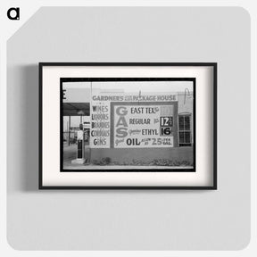 アートポスター-Filling Station Sign, Waco
 - ラッセル リー Poster.
