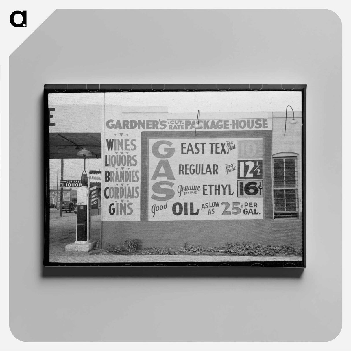 アートパネル-Filling Station Sign, Waco
 - ラッセル リー Canvas.