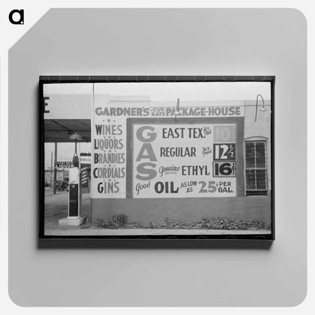 アートパネル-Filling Station Sign, Waco
 - ラッセル リー Canvas.