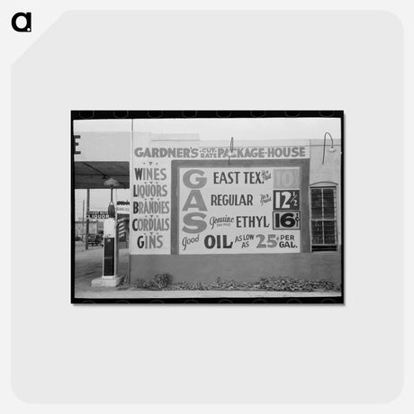 アートポストカード-Filling Station Sign, Waco
 - ラッセル リー Postcard.