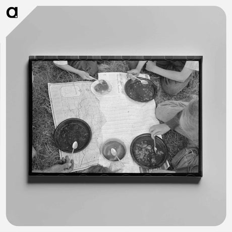 アートパネル-Migrant Family Lunch
 - ラッセル リー Canvas.