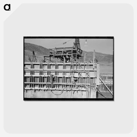 アートポストカード-Shasta Dam Construction
 - ラッセル リー Postcard.
