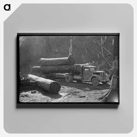 アートパネル-Logs on Truck, Tillamook
 - ラッセル リー Canvas.