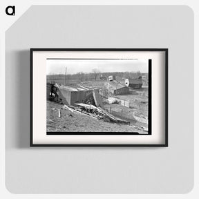 アートポスター-Shawneetown Flood Damage
 - ラッセル リー Poster.