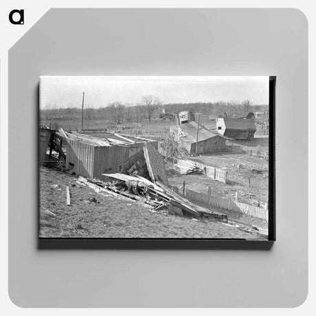 アートパネル-Shawneetown Flood Damage
 - ラッセル リー Canvas.