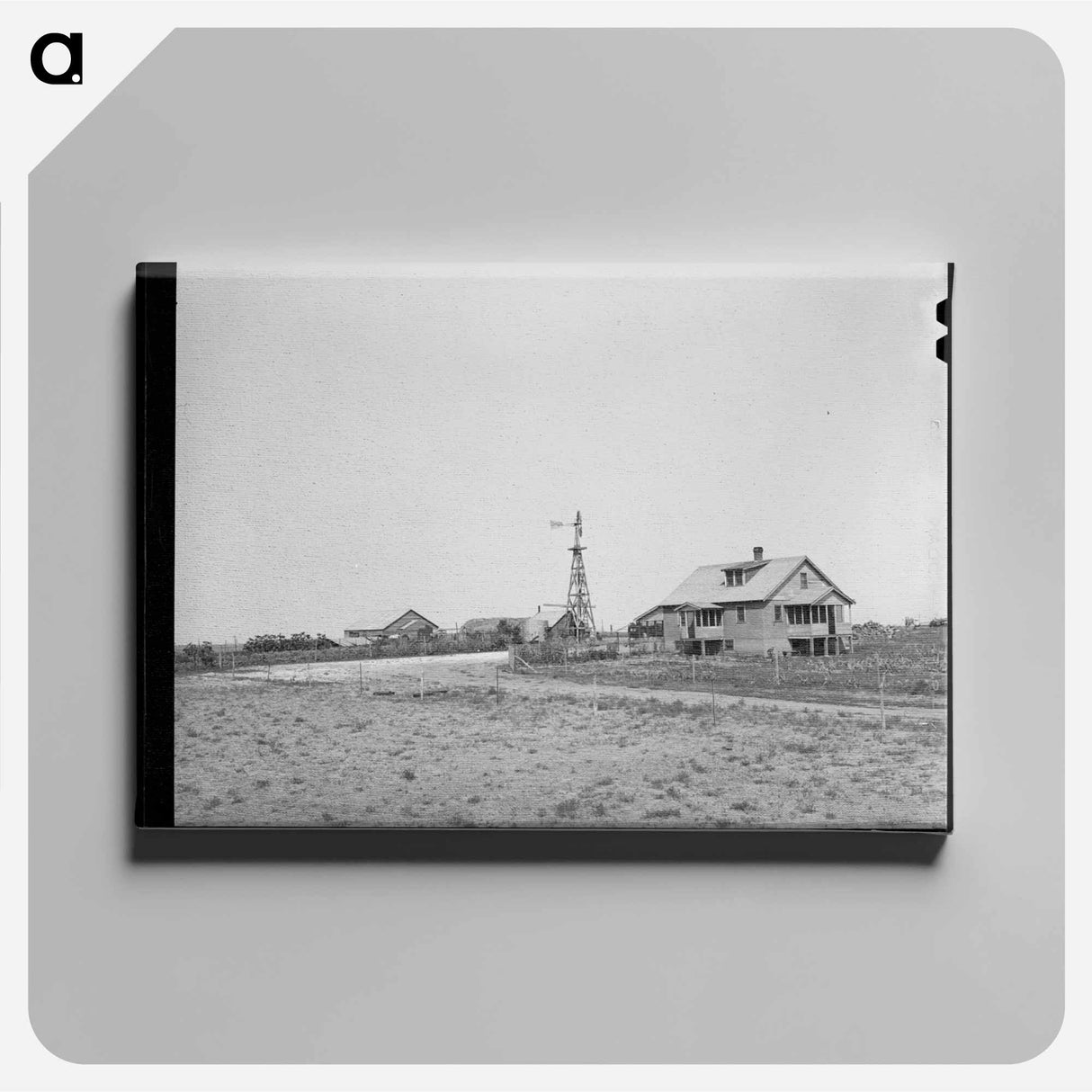 アートパネル-Farmstead of William Rall
 - ラッセル リー Canvas.