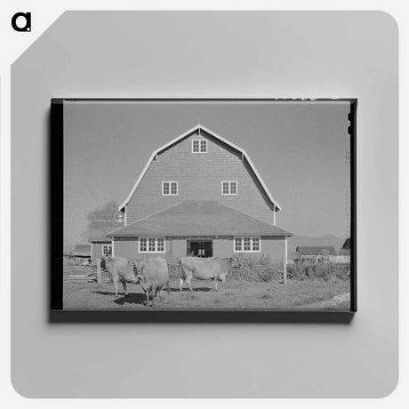 アートパネル-Hip Barn and Cattle
 - ラッセル リー Canvas.