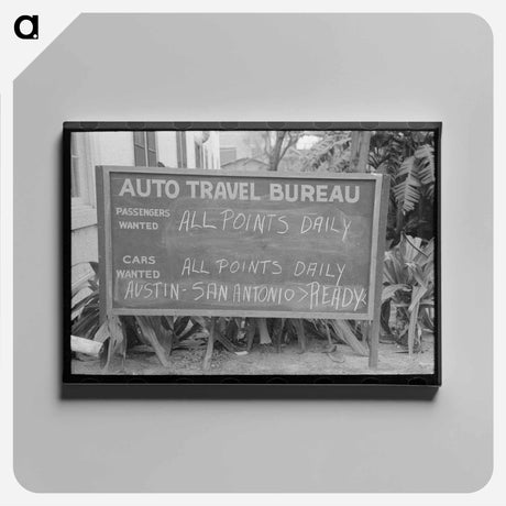 アートパネル-Texas Travel Bureau Sign
 - ラッセル リー Canvas.