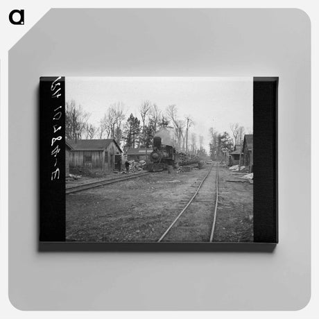 アートパネル-Log Train to Rhinelander
 - ラッセル リー Canvas.