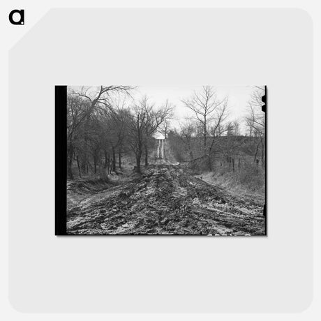 アートポストカード-Intersection of Muddy Roads
 - ラッセル リー Postcard.