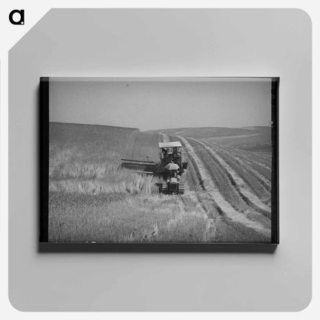 アートパネル-Caterpillar Combine, Whitman County
 - ラッセル リー Canvas.