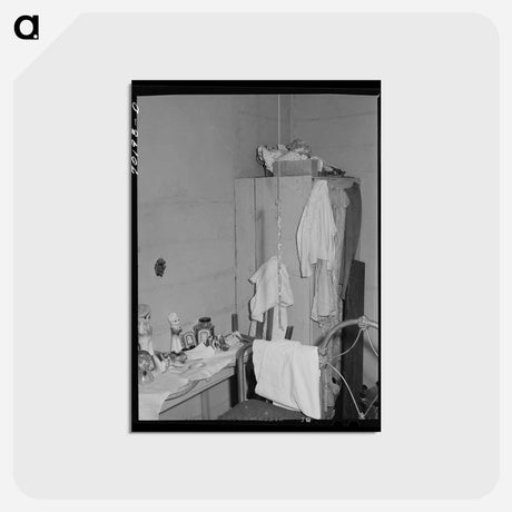 アートポストカード-Crowded Bedroom
 - ラッセル リー Postcard.