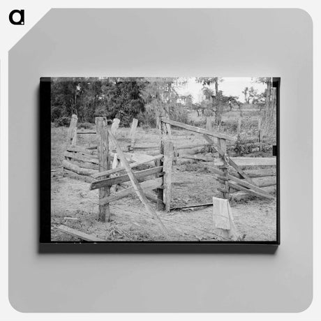 アートパネル-Fencing on W.E. Smith's Farm
 - ラッセル リー Canvas.