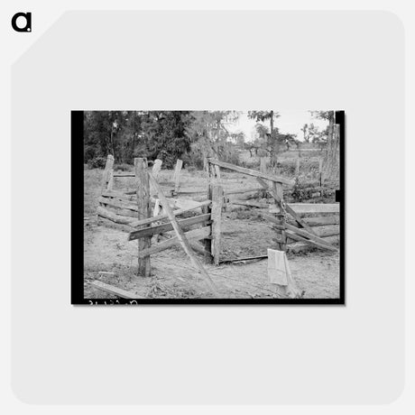 アートポストカード-Fencing on W.E. Smith's Farm
 - ラッセル リー Postcard.