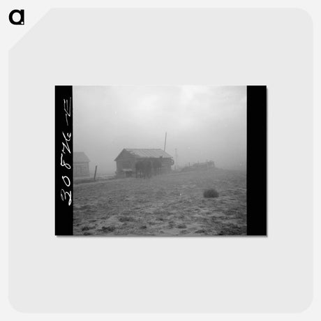 アートポストカード-Dust Storm Near Williston
 - ラッセル リー Postcard.