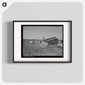 アートポスター-Farmhouse near Wheelock
 - ラッセル リー Poster.