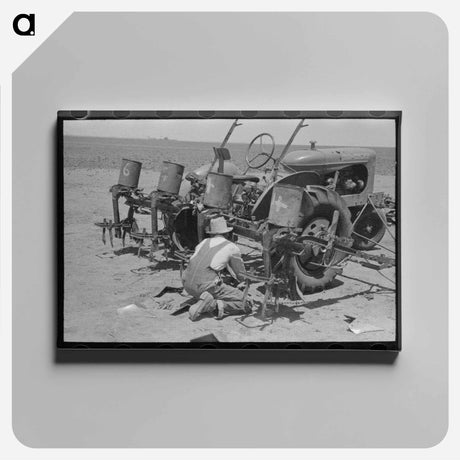 アートパネル-Adjusting the Plow
 - ラッセル リー Canvas.