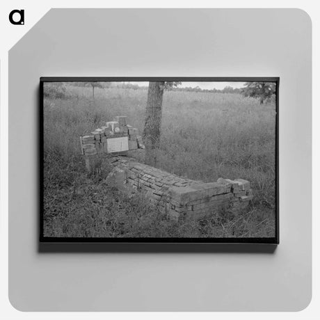 アートパネル-Old Grave Near Cruger, Mississippi
 - ラッセル リー Canvas.