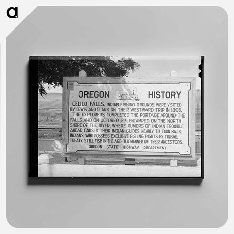 アートパネル-Sign. Celilo Falls, Oregon
 - ラッセル リー Canvas.