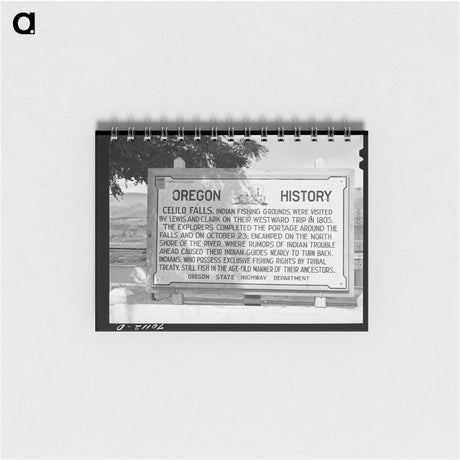 アートメモ帳-Sign. Celilo Falls, Oregon
 - ラッセル リー Memo.