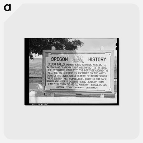 アートポストカード-Sign. Celilo Falls, Oregon
 - ラッセル リー Postcard.
