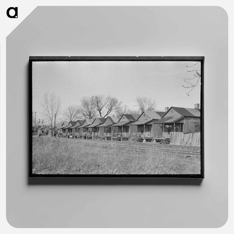 アートパネル-Housing across the Railroad Tracks, Greenville, Mississippi
 - ラッセル リー Canvas.