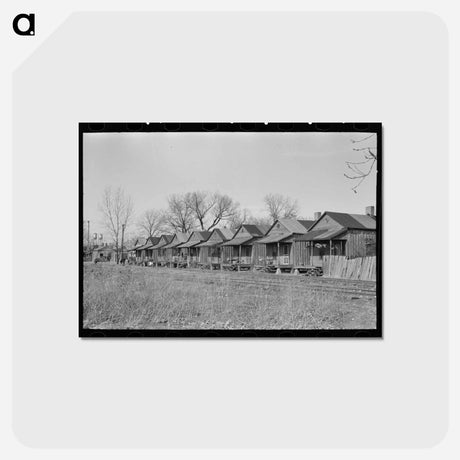 アートポストカード-Housing across the Railroad Tracks, Greenville, Mississippi
 - ラッセル リー Postcard.
