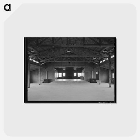 アートポストカード-Community Building Interior
 - ラッセル リー Postcard.