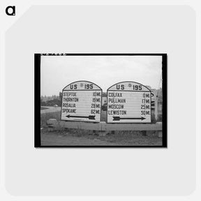 アートポストカード-Highway Sign at Colfax
 - ラッセル リー Postcard.