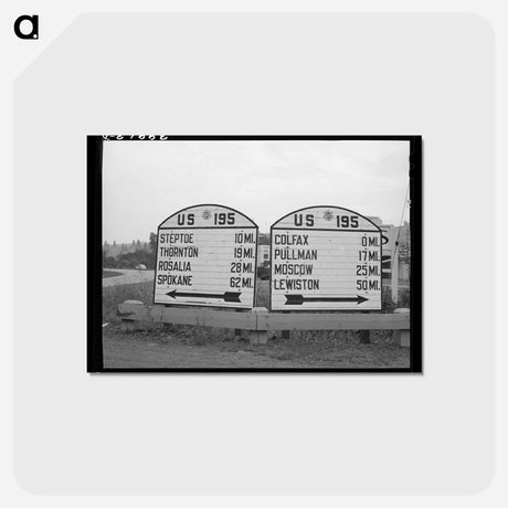 アートポストカード-Highway Sign at Colfax
 - ラッセル リー Postcard.