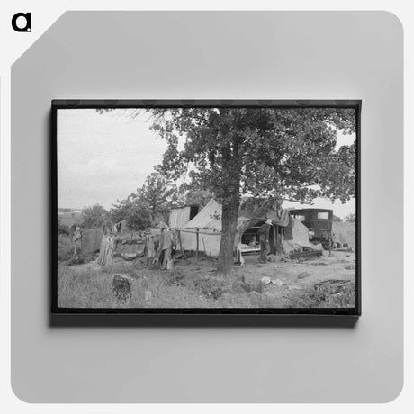アートパネル-Poteau Creek Camp
 - ラッセル リー Canvas.