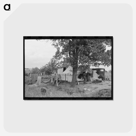 アートポストカード-Poteau Creek Camp
 - ラッセル リー Postcard.