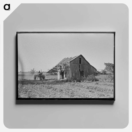 アートパネル-Tractor Plowing, Wagoner County
 - ラッセル リー Canvas.