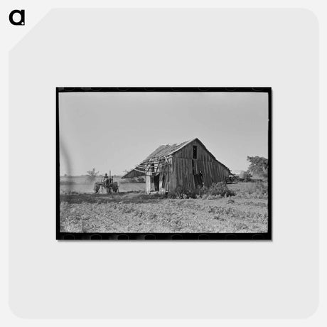 アートポストカード-Tractor Plowing, Wagoner County
 - ラッセル リー Postcard.