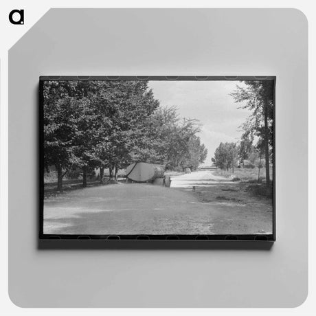 アートパネル-Sprinkling the Dusty Streets, Caldwell, Idaho
 - ラッセル リー Canvas.