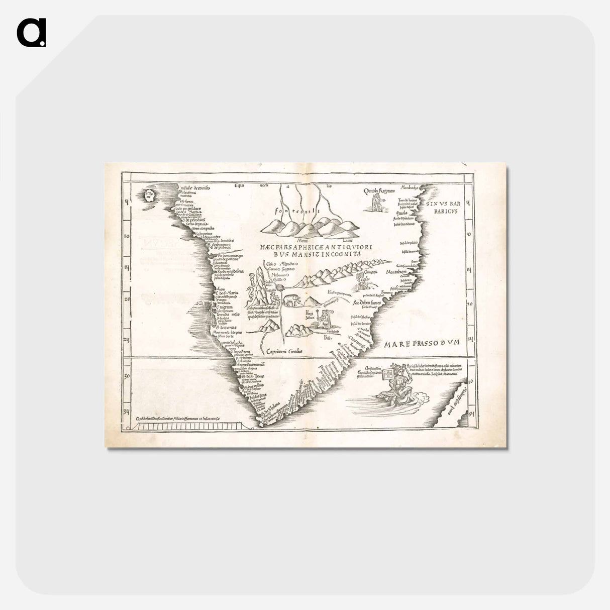 アートポストカード-Tab. mo. secundae partis Aphricae
 - ボストン公共図書館 Postcard.