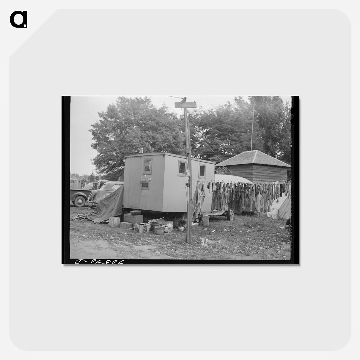 アートポストカード-Trailer Camp, Hermiston
 - ラッセル リー Postcard.